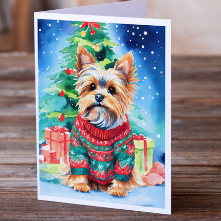 Yorkshire Terrier Yorkie Christmas Greeting Cards Pack of 8-1