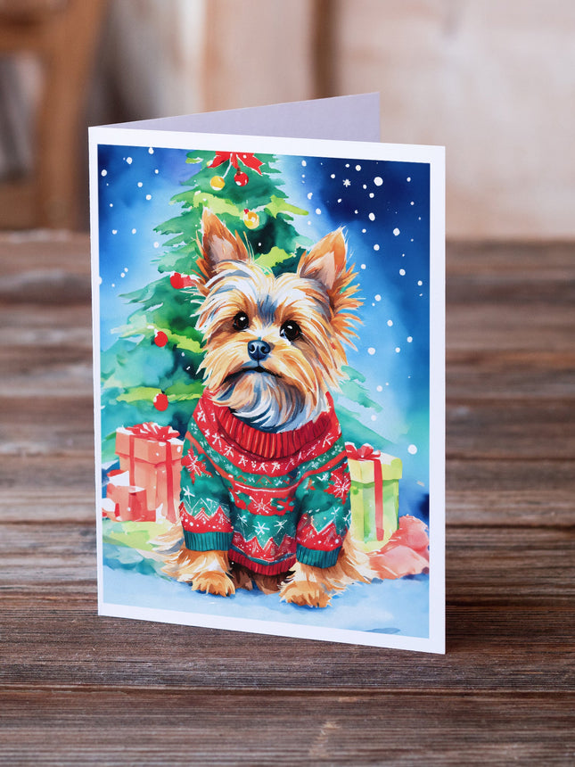 Yorkshire Terrier Yorkie Christmas Greeting Cards Pack of 8-1