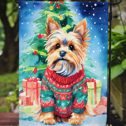 Yorkshire Terrier Yorkie Christmas Garden Flag-2