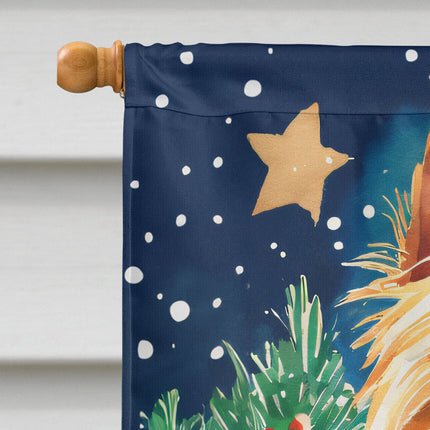 Yorkshire Terrier Yorkie Christmas House Flag-2