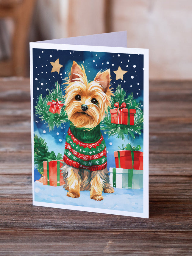 Yorkshire Terrier Yorkie Christmas Greeting Cards Pack of 8-1
