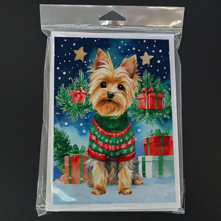 Yorkshire Terrier Yorkie Christmas Greeting Cards Pack of 8-2
