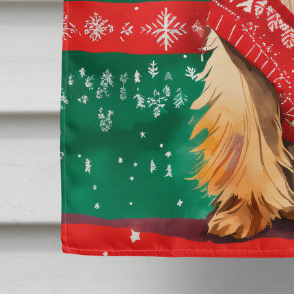 Yorkshire Terrier Yorkie Christmas House Flag-3
