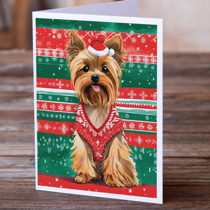 Yorkshire Terrier Yorkie Christmas Greeting Cards Pack of 8-1