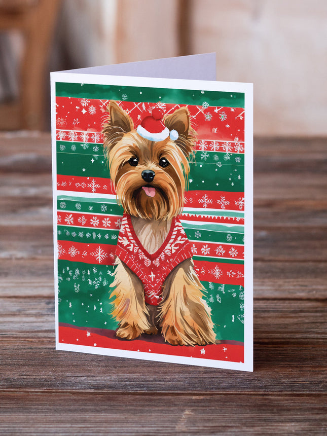 Yorkshire Terrier Yorkie Christmas Greeting Cards Pack of 8-1