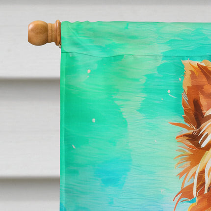 Yorkshire Terrier Yorkie Christmas House Flag-2