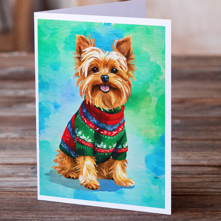 Yorkshire Terrier Yorkie Christmas Greeting Cards Pack of 8-1