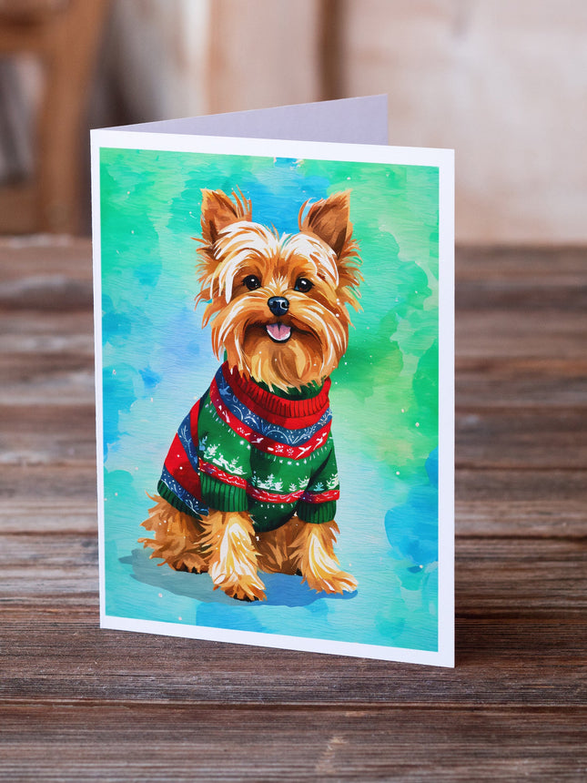 Yorkshire Terrier Yorkie Christmas Greeting Cards Pack of 8-1