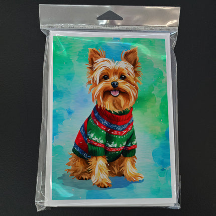 Yorkshire Terrier Yorkie Christmas Greeting Cards Pack of 8-2