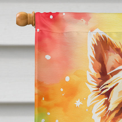 Yorkshire Terrier Yorkie Christmas House Flag-2