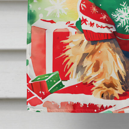 Yorkshire Terrier Yorkie Christmas House Flag-3