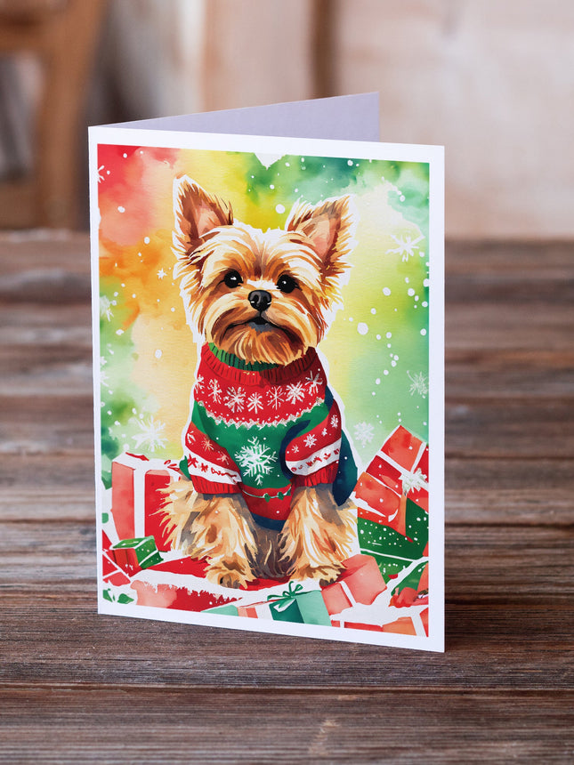 Yorkshire Terrier Yorkie Christmas Greeting Cards Pack of 8-1