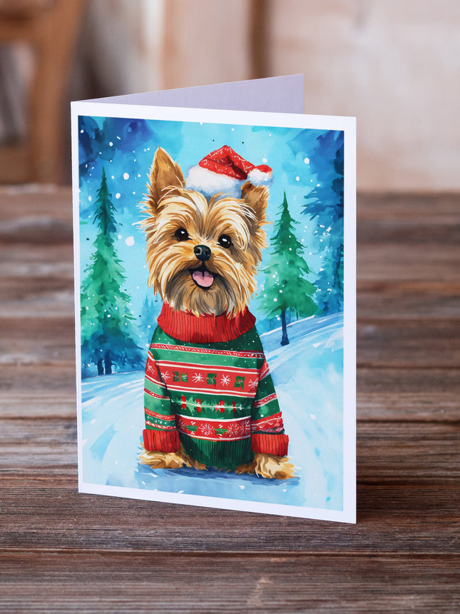 Yorkshire Terrier Yorkie Christmas Greeting Cards Pack of 8-1
