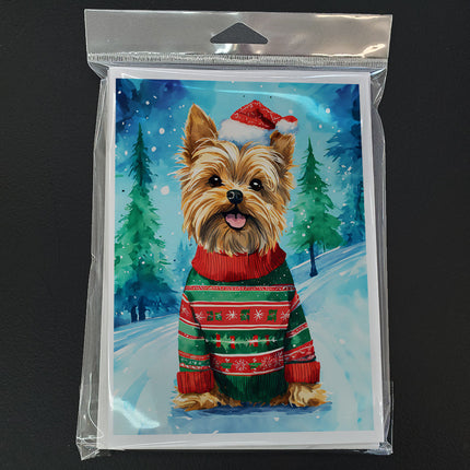 Yorkshire Terrier Yorkie Christmas Greeting Cards Pack of 8-2