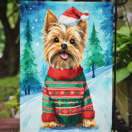 Yorkshire Terrier Yorkie Christmas Garden Flag-2