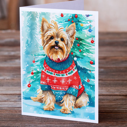 Yorkshire Terrier Yorkie Christmas Greeting Cards Pack of 8-1