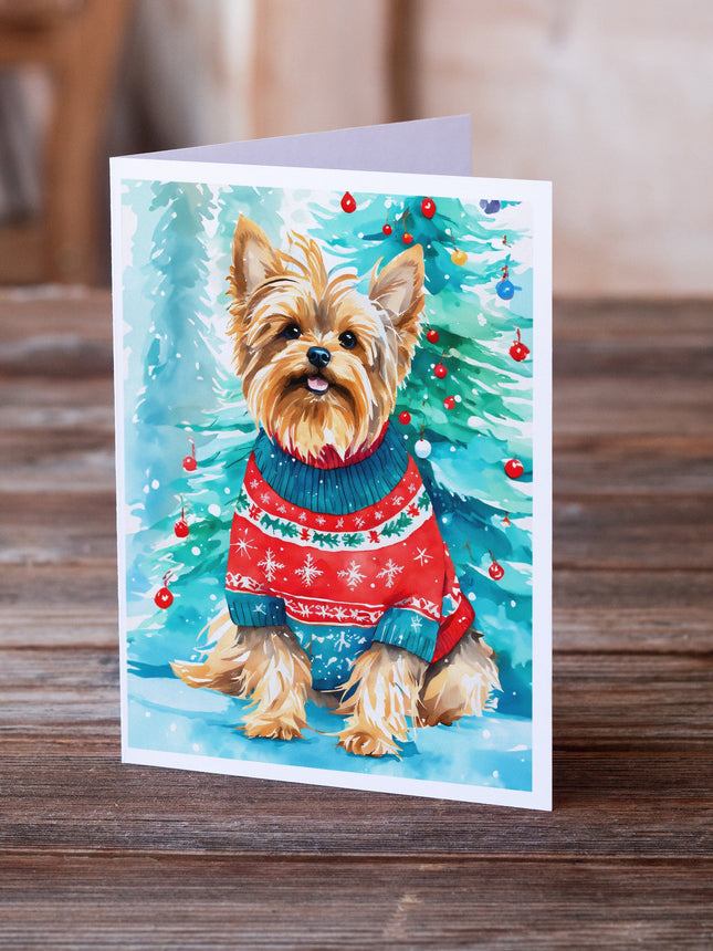 Yorkshire Terrier Yorkie Christmas Greeting Cards Pack of 8-1