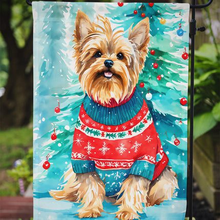 Yorkshire Terrier Yorkie Christmas Garden Flag-2