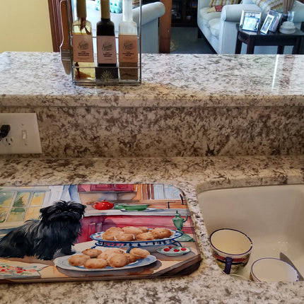 Affenpinscher Christmas Cookies Dish Drying Mat-1