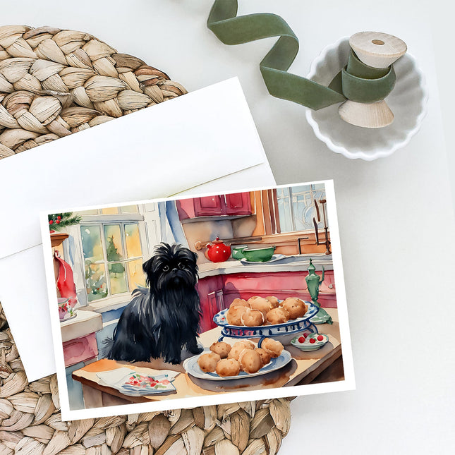Affenpinscher Christmas Cookies Greeting Cards Pack of 8-1
