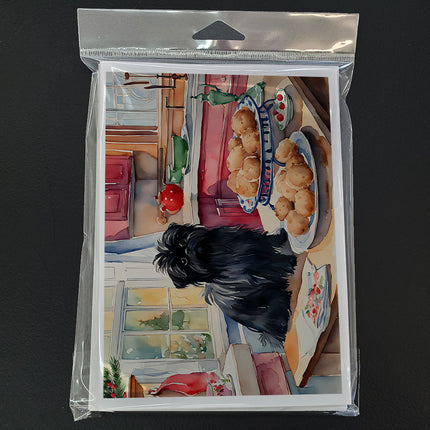 Affenpinscher Christmas Cookies Greeting Cards Pack of 8-2