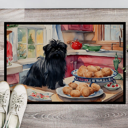 Affenpinscher Christmas Cookies Doormat-1