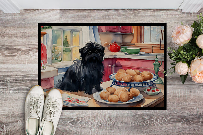 Affenpinscher Christmas Cookies Doormat-1