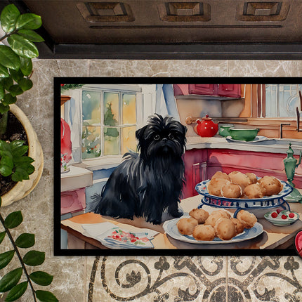 Affenpinscher Christmas Cookies Doormat-2