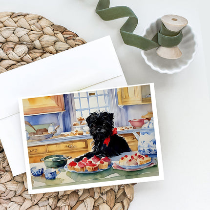 Affenpinscher Christmas Cookies Greeting Cards Pack of 8-1