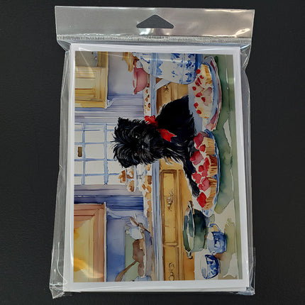 Affenpinscher Christmas Cookies Greeting Cards Pack of 8-2