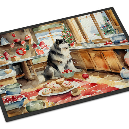 Alaskan Malamute Christmas Cookies Doormat-0