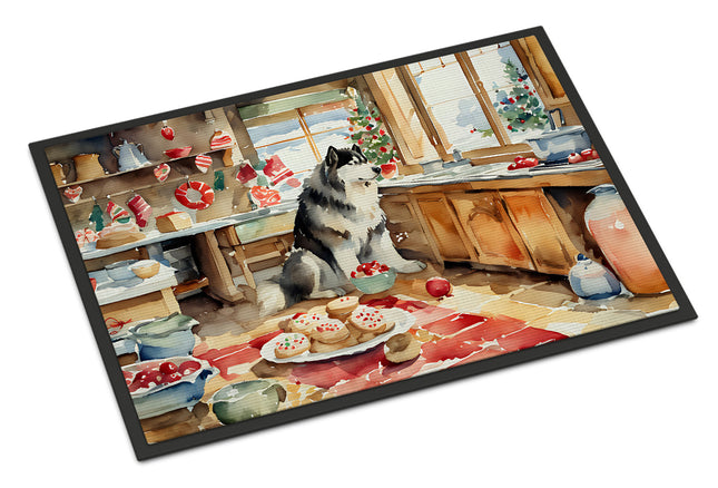 Alaskan Malamute Christmas Cookies Doormat-0