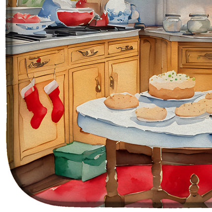 Chinese Crested Christmas Cookies Dish Drying Mat-3