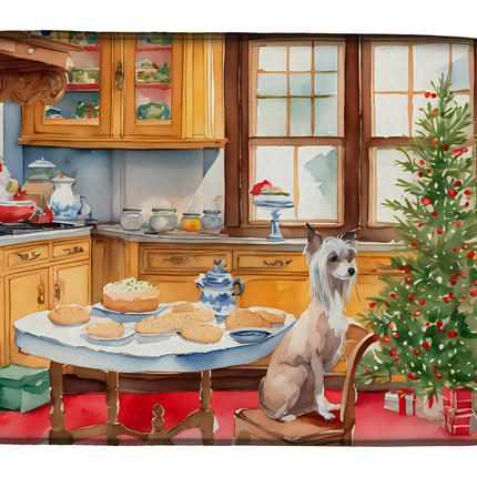 Chinese Crested Christmas Cookies Dish Drying Mat-0