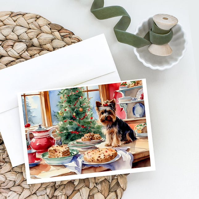 Yorkshire Terrier Yorkie Christmas Cookies Greeting Cards Pack of 8-1
