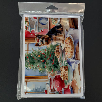 Yorkshire Terrier Yorkie Christmas Cookies Greeting Cards Pack of 8-2