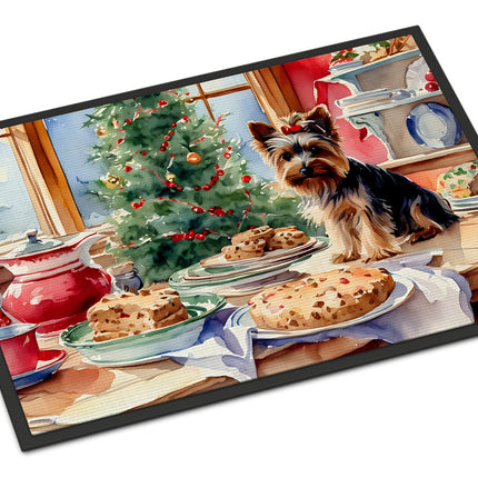 Yorkshire Terrier Yorkie Christmas Cookies Doormat-0