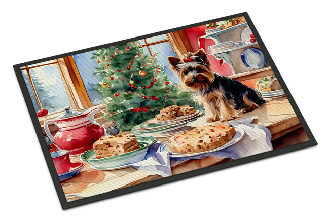 Yorkshire Terrier Yorkie Christmas Cookies Doormat-0