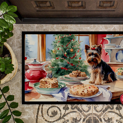 Yorkshire Terrier Yorkie Christmas Cookies Doormat-2