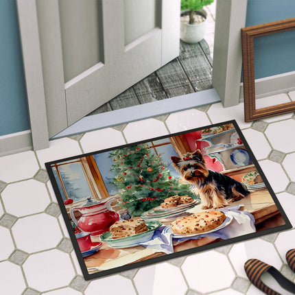 Yorkshire Terrier Yorkie Christmas Cookies Doormat-3
