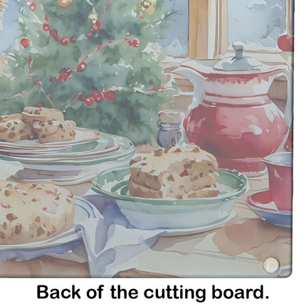 Yorkshire Terrier Yorkie Christmas Cookies Glass Cutting Board-4