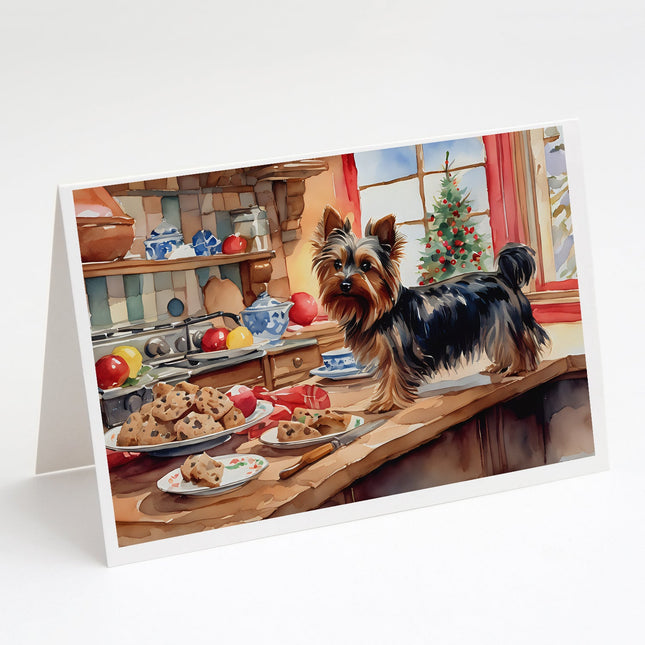 Yorkshire Terrier Yorkie Christmas Cookies Greeting Cards Pack of 8-0