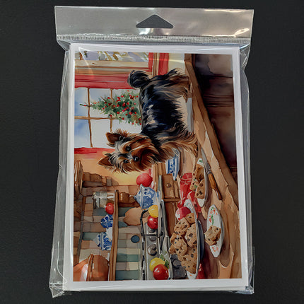 Yorkshire Terrier Yorkie Christmas Cookies Greeting Cards Pack of 8-2