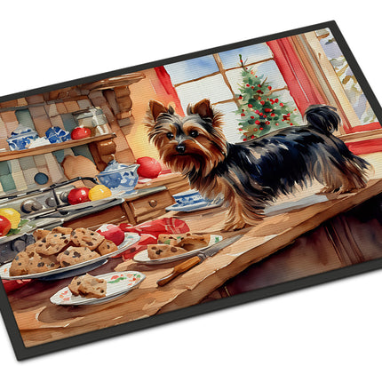 Yorkshire Terrier Yorkie Christmas Cookies Doormat-0