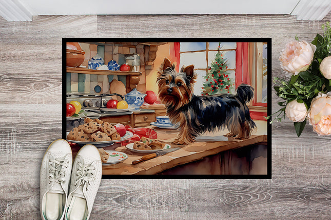 Yorkshire Terrier Yorkie Christmas Cookies Doormat-1