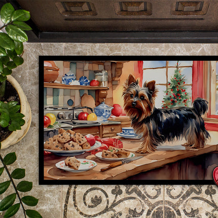 Yorkshire Terrier Yorkie Christmas Cookies Doormat-2