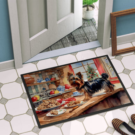 Yorkshire Terrier Yorkie Christmas Cookies Doormat-3
