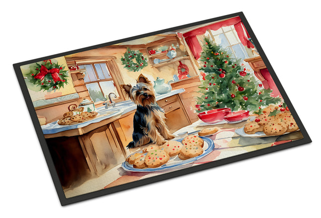 Yorkshire Terrier Yorkie Christmas Cookies Doormat-0
