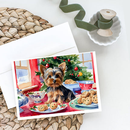 Yorkshire Terrier Yorkie Christmas Cookies Greeting Cards Pack of 8-1