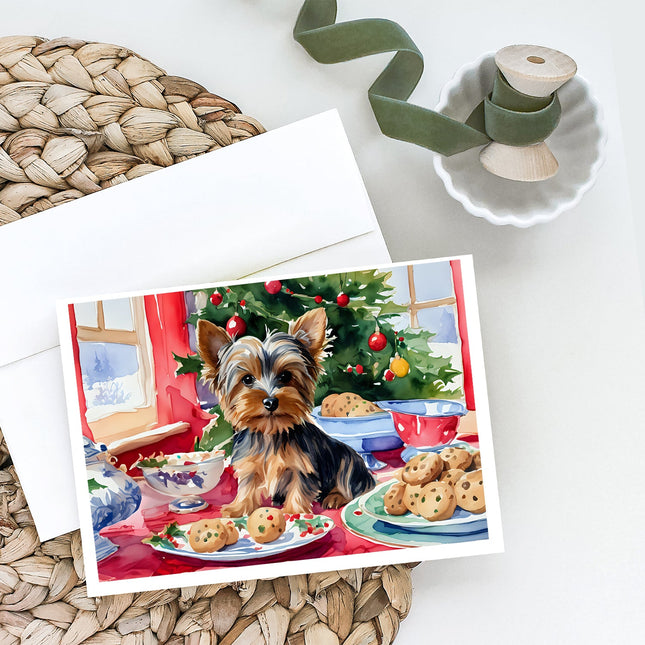 Yorkshire Terrier Yorkie Christmas Cookies Greeting Cards Pack of 8-1